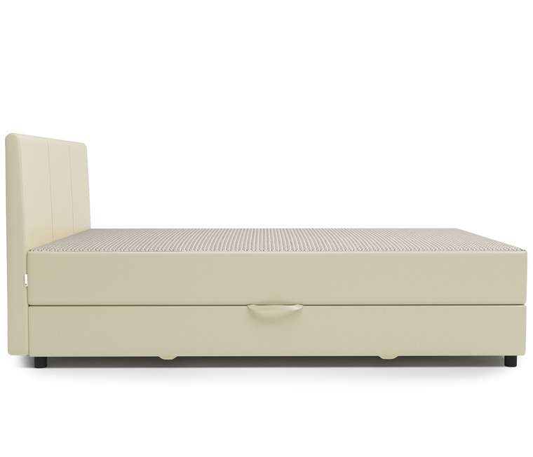 Кровать тахта Классика 120х198 бежевого цвета с подъемным механизмом