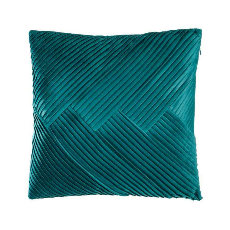 Декоративная подушка Shoura 45х45 сине-зеленого цвета