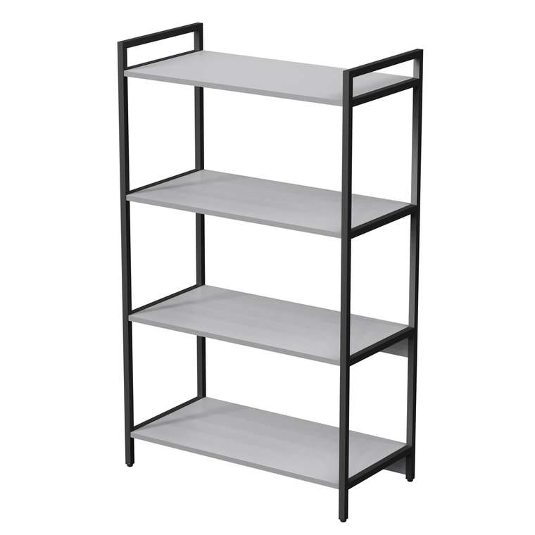 Стеллаж 10СС.4.800 средний 4 полки серого цвета