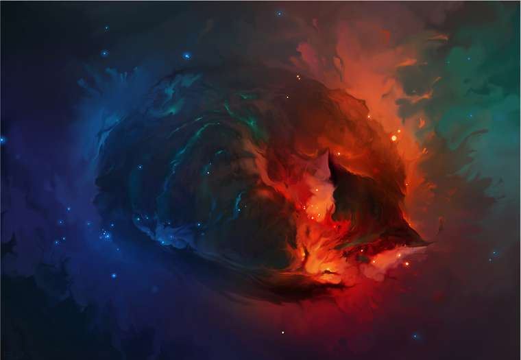 Принт «Sleeping Cat Nebula» by Артём [RHADS] Чебоха
