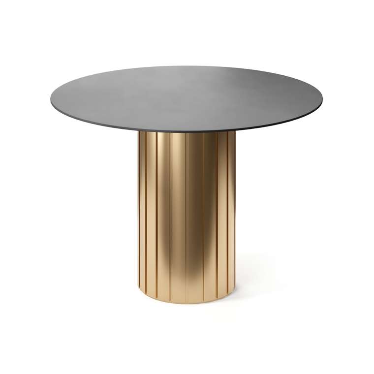 Обеденный стол Мелеф M черно-золотого цвета