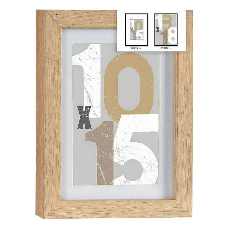 Фоторамка 16 x 21 x 2,5 cm Натуральный Cтекло Деревянный MDF (6 штук)