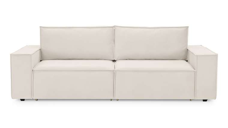 Прямой диван-кровать Софт 2 молочного цвета