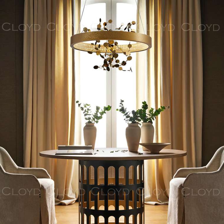 Люстра Cloyd TURBULENT C1 / ?60 см - латунь