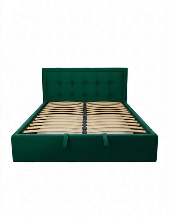 Кровать Rich 120х200 зеленого цвета с подъемным механизмом