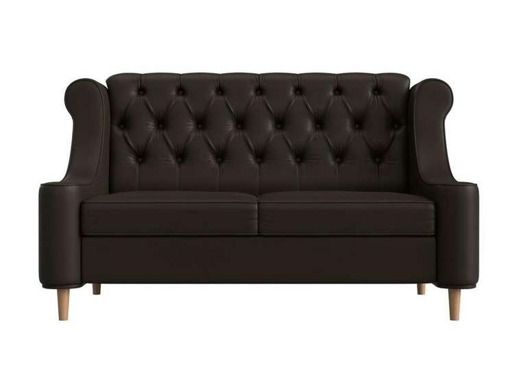 Прямой диван Бронкс коричневого цвета (экокожа)