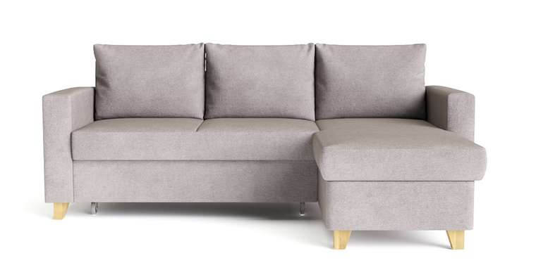 Угловой диван-кровать Эмилио серого цвета