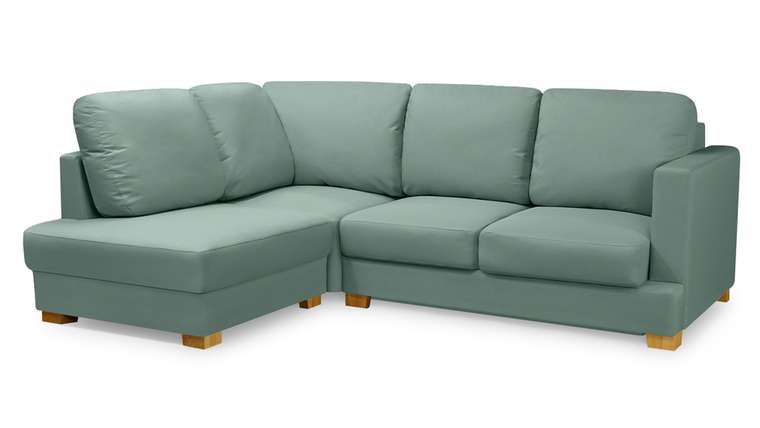 Угловой диван-кровать Плимут темно-мятного цвета