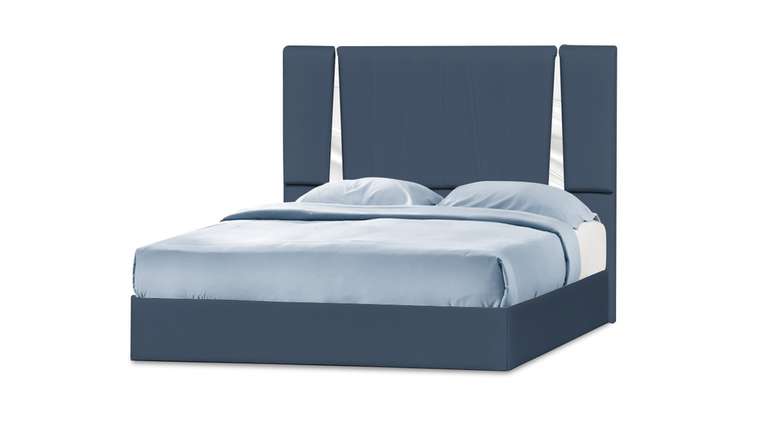 Кровать Эгина 140х200 синего цвета 