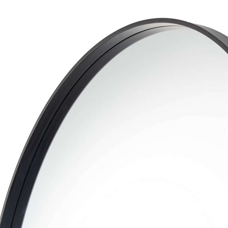 Настенное зеркало Alaria D120 черного цвета