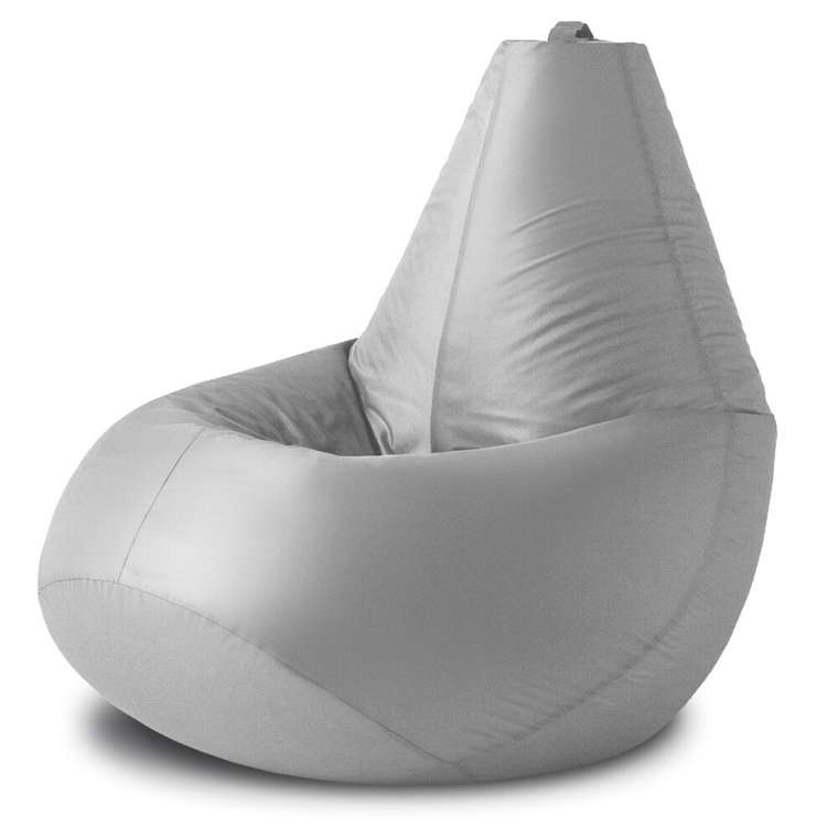 Кресло-мешок груша ХХL-Миди серебристо-серого цвета
