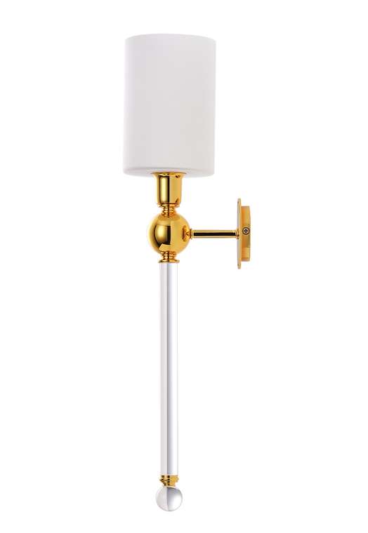 Бра MIRABELLA AP1 GOLD/WHITE (стекло, цвет белый)