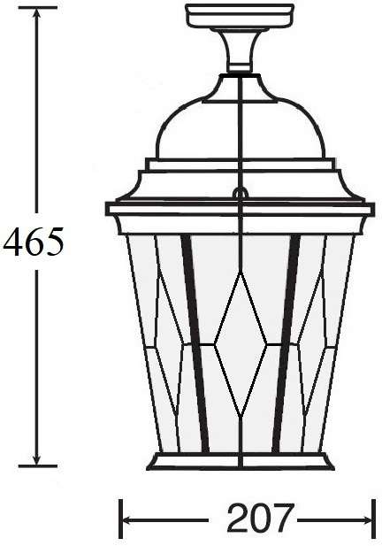 Потолочный светильник уличный IP44 Oasis Light ASTORIA 2M 91405MA Gw ромб