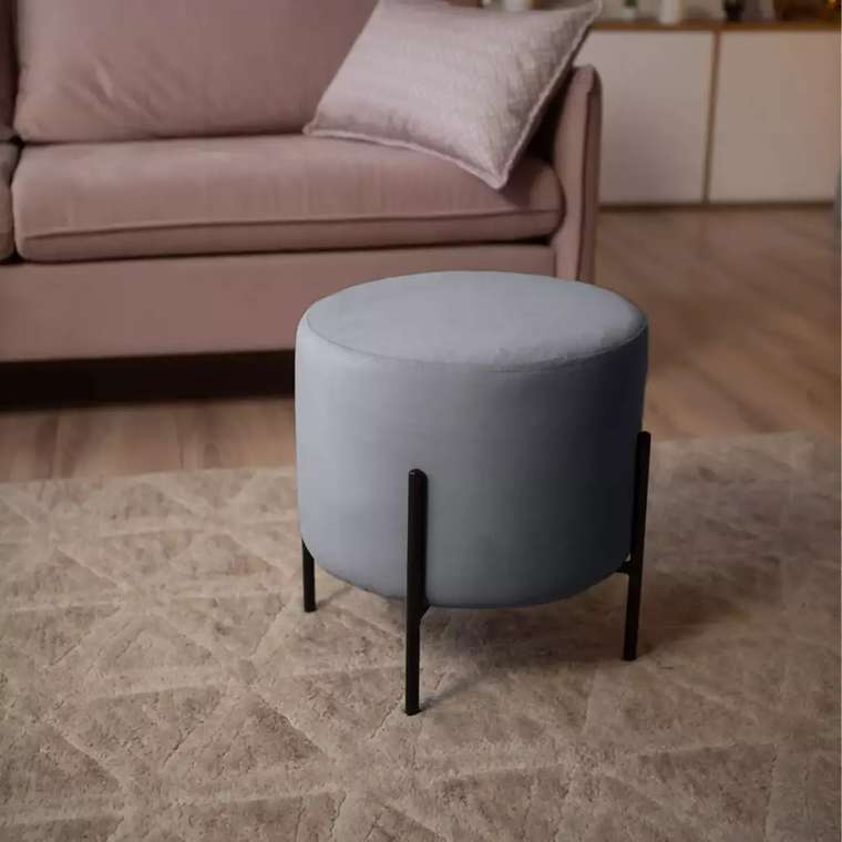  Пуф Маленькая радость серого цвета 