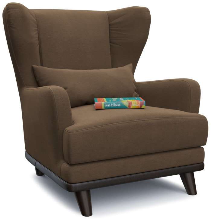Кресло Роберт дизайн 4 коричневого цвета
