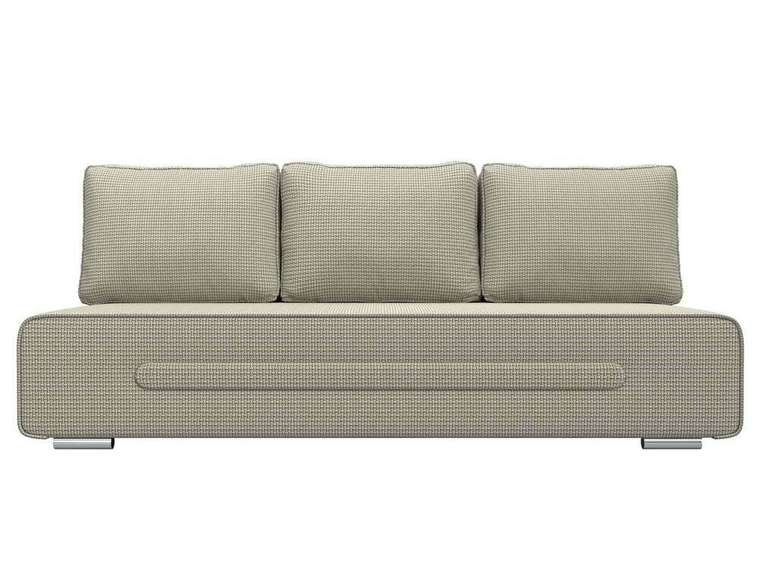 Прямой диван-кровать Приам серо-бежевого цвета