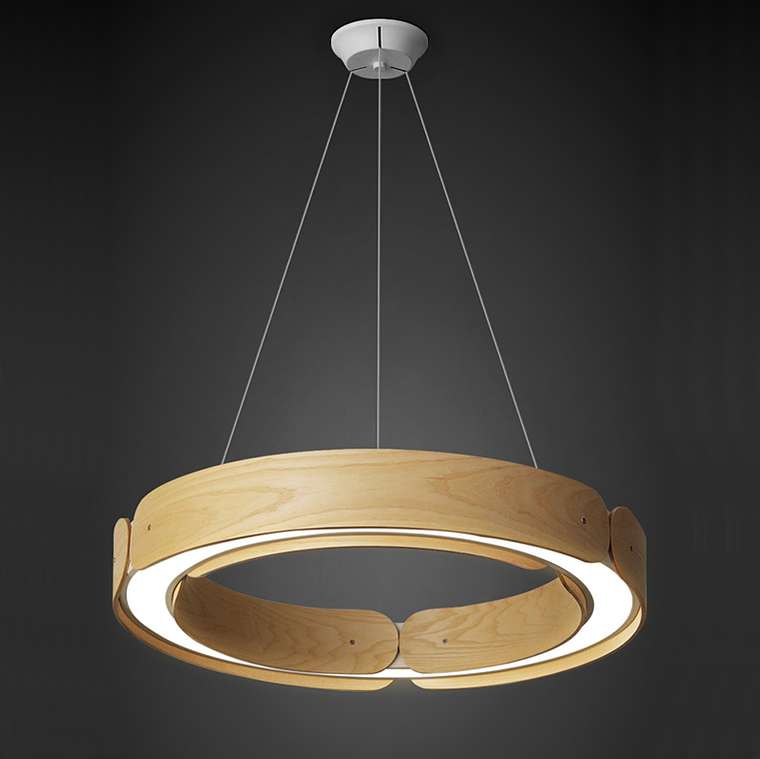 Подвесной кольцевой светильник RANGE 1 D55 Light wood