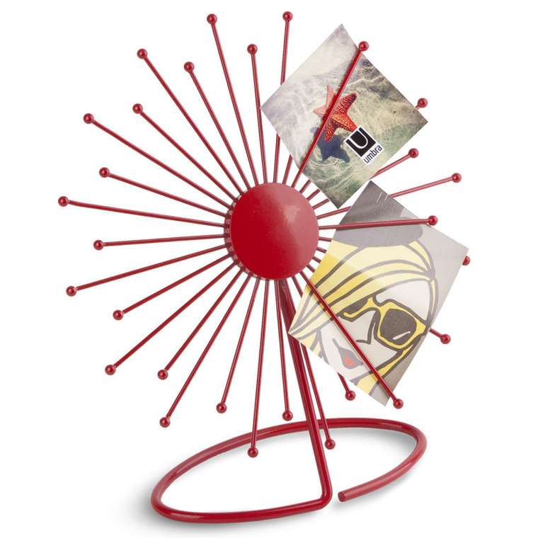 Держатель для фотографий и записок sunny настольный красный