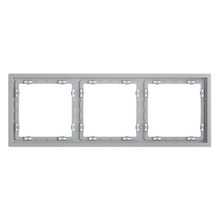 Рамка пластиковая VOLTUM S70 на 3 поста, (серый)