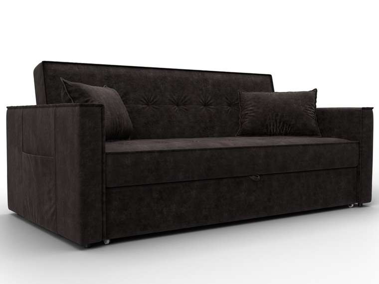 Диван-кровать Лига-104 L темно-коричневого цвета
