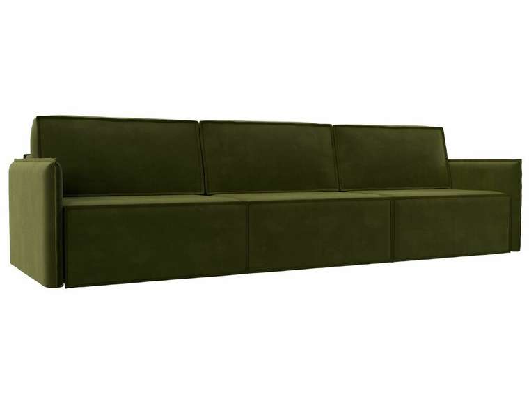 Прямой диван-кровать Либерти лонг зеленого цвета
