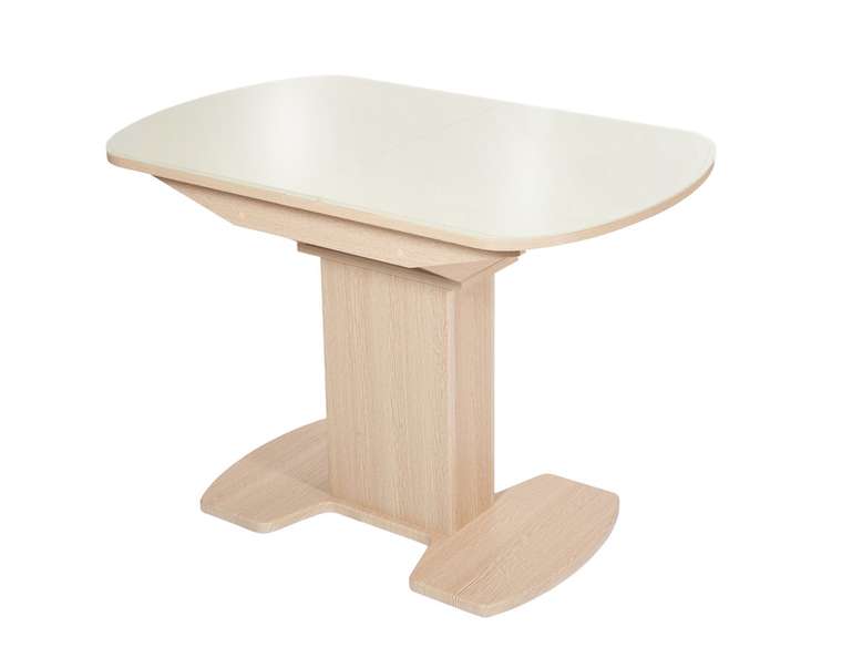 Обеленный стол раскладной Корсика бежевого цвета
