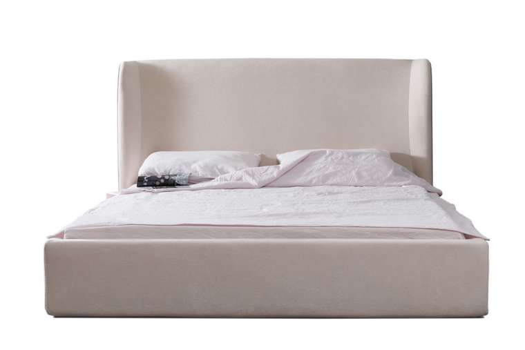 Кровать Margot 200х200 с подъёмным механизмом светло-бежевого цвета