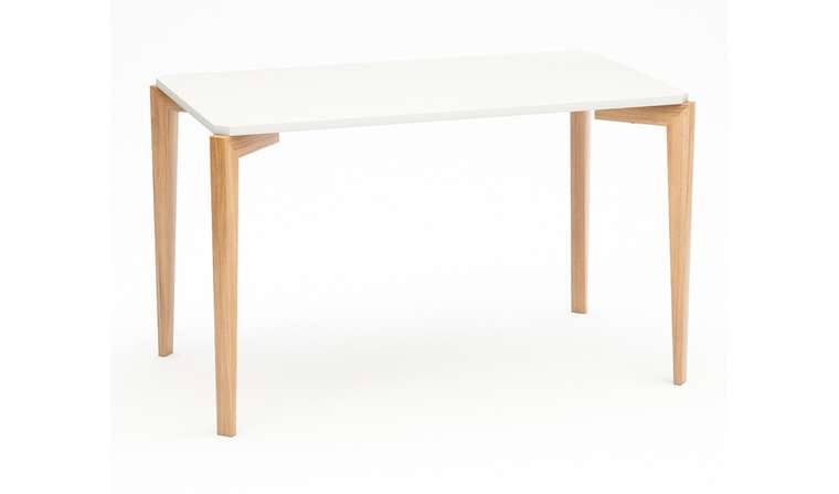Стол обеденный Rectangle Compact бело-бежевого цвета