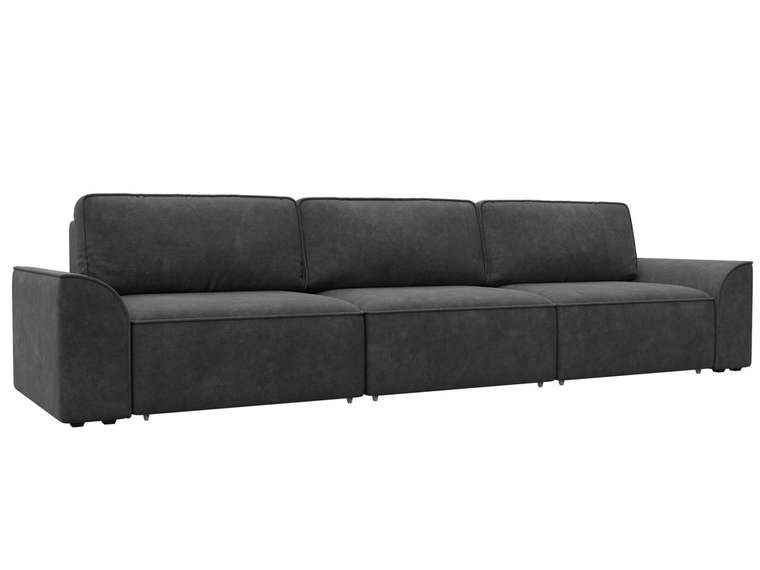 Диван-кровать Лига-048 Лонг темно-серого цвета