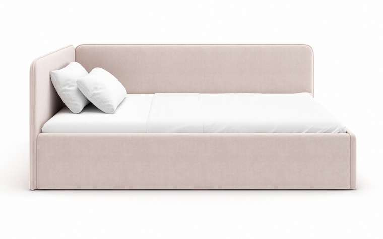 Кровать-диван Leonardo 80х180 розового цвета с ящиками для белья