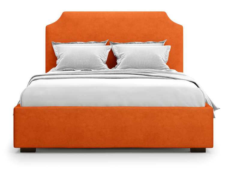 Кровать Izeo 140х200 оранжевого цвета с подъемным механизмом 