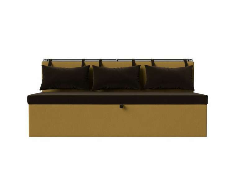 Прямой диван-кровать Метро желто-коричневого цвета