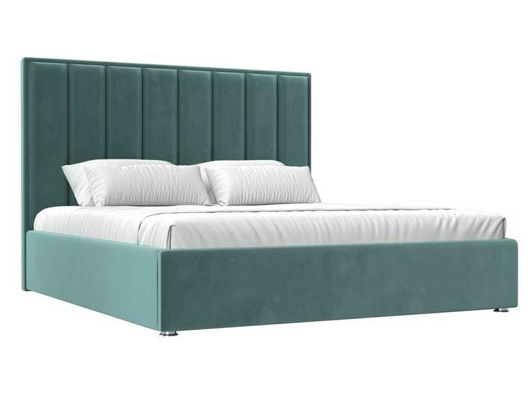 Кровать Афродита 160х200 с подъемным механизмом бирюзового цвета