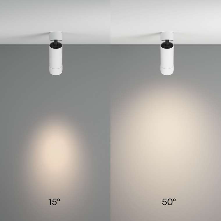 Потолочный светильник Focus Zoom Ceiling & Wall 4000К белого цвета