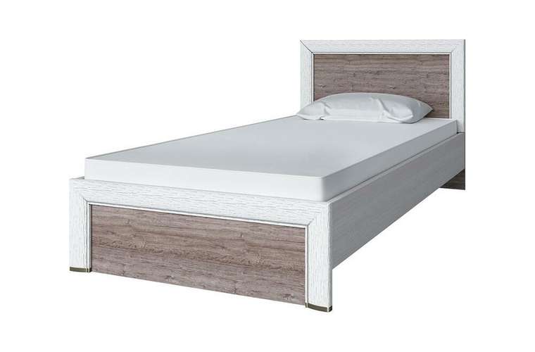 Кровать Olivia бело-бежевого цвета без подъемного механизма