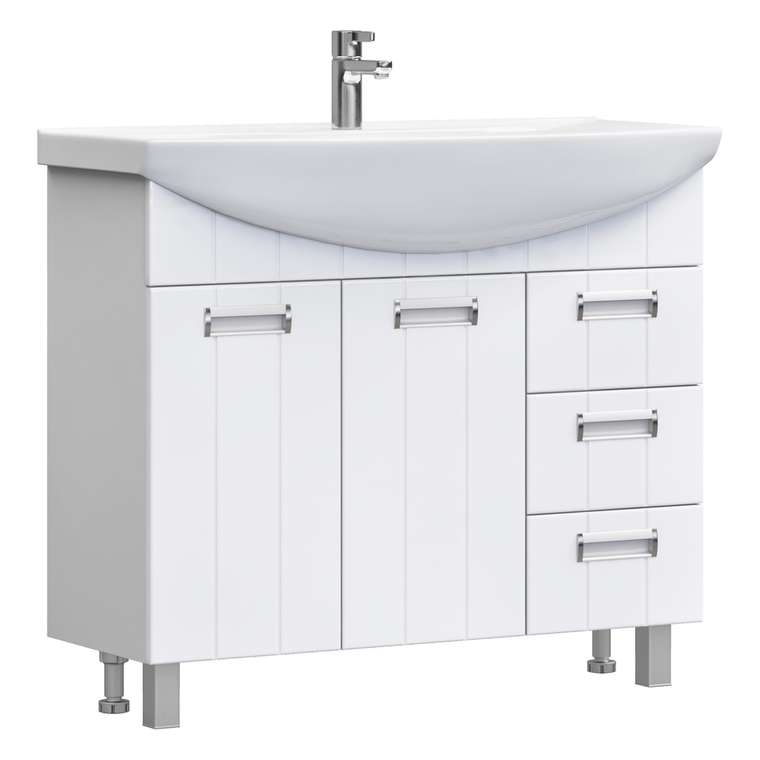 Тумба под раковину Диана 105 белого цвета