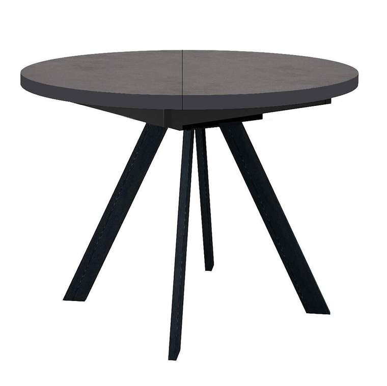 Обеденный стол DikLine RD100 черно-коричневого цвета