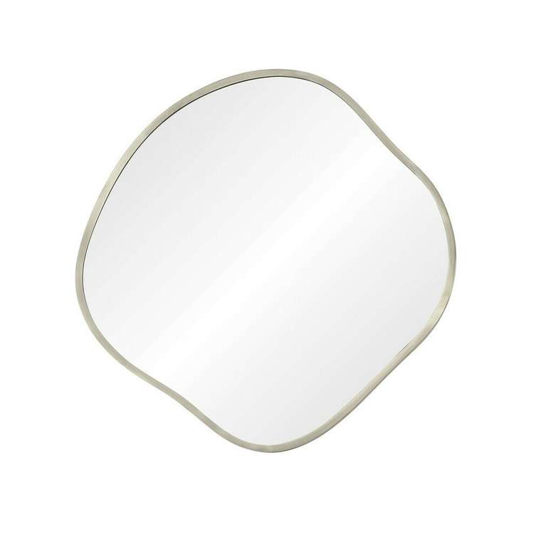 Настенное зеркало Organic M в раме серебряного цвета