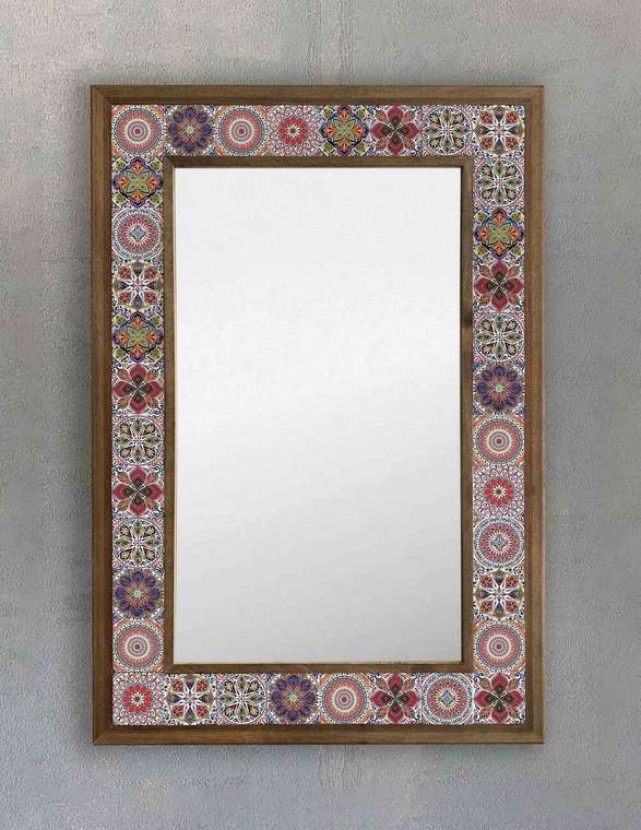 Зеркало настенное Décor в раме с мозаикой из камня