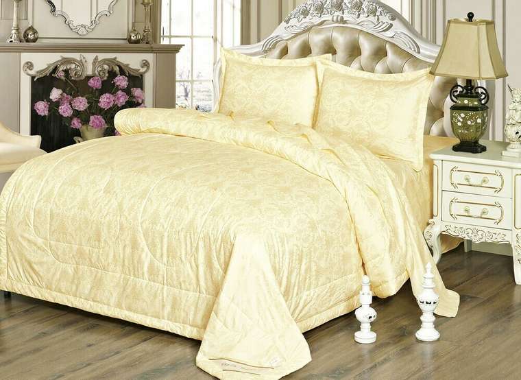 Комплект постельного белья Пилар 155х210 желтого цвета