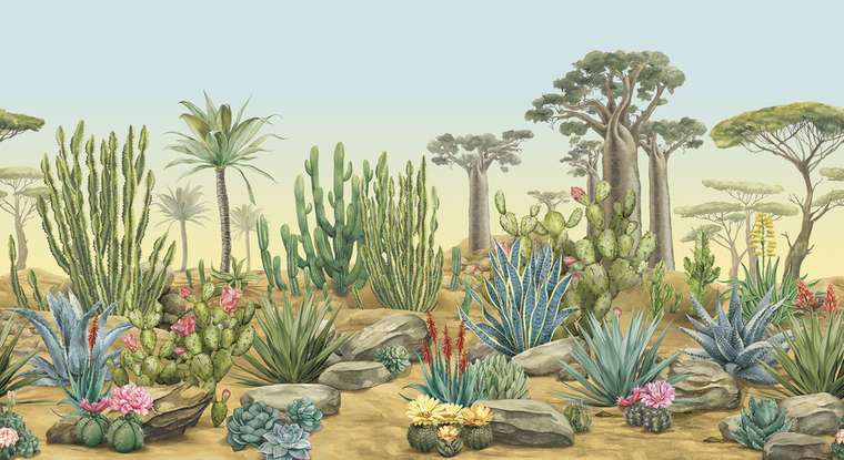 Фотообои Desert flora с текстурированным покрытием