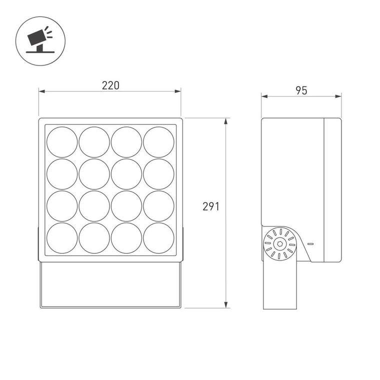 Прожектор BLOCK 054757 (стекло, цвет прозрачный)