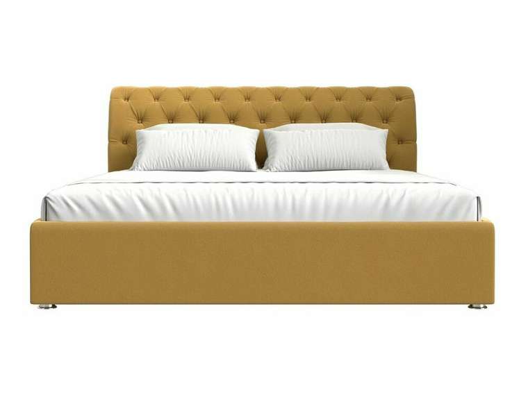 Кровать Сицилия 200х200 желтого цвета с подъемным механизмом