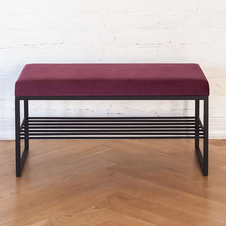 Банкетка Ruby 85 бордово-черного цвета