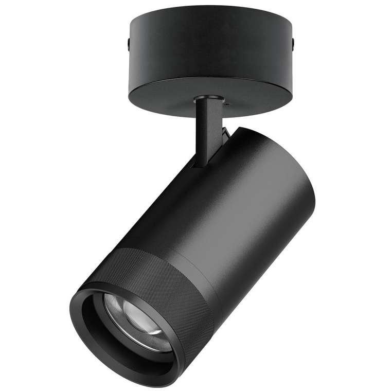 Светильник CANNO PRO накладной LED 40W 2800LM 20-55G ЧЕРНЫЙ 2700-4200-6000K IP20 с адаптером (304407 + 215017)