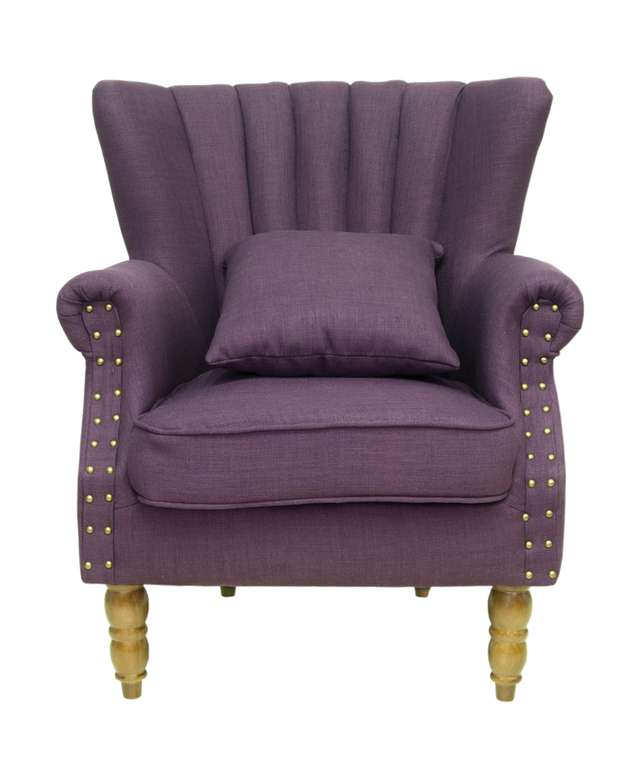 Кресло с пуфом Lab violet