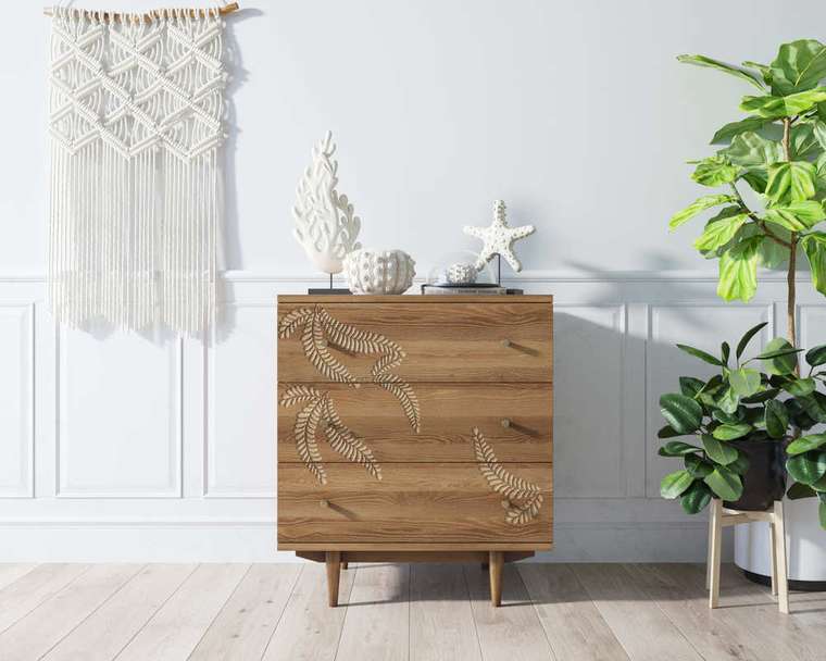Комод Boho 3 ящика с растением