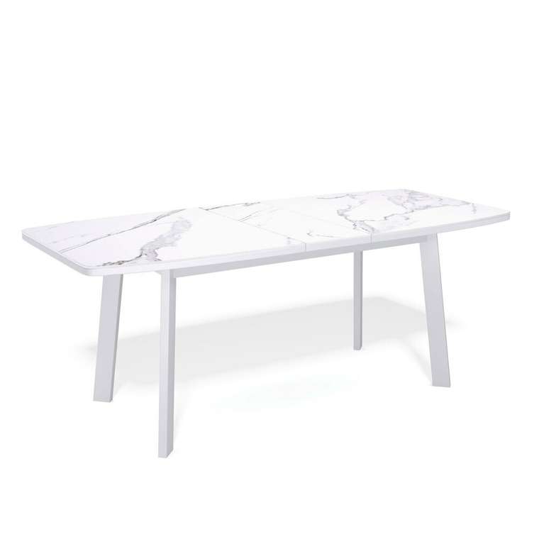 Раздвижной обеденный стол AA140 белого цвета