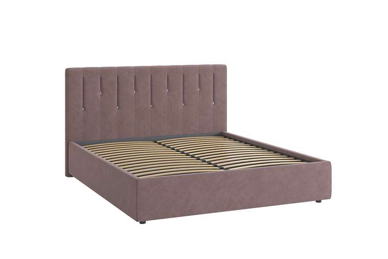 Кровать Кристи 2 160х200 коричневого цвета без подъемного механизма