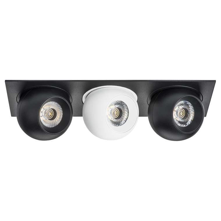 Светильник INTERO LED 9W*3 850LM*3 24G ЧЕРНЫЙ/БЕЛЫЙ 4000K (217537+217074+217064+217074)